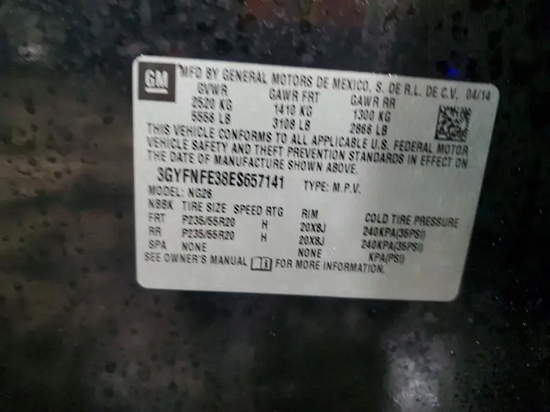 2014 CADILLAC SRX PERFORMANCE COLLECTION  