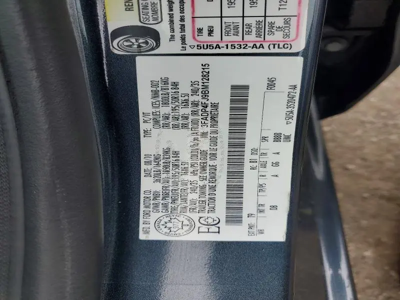 2011 FORD FIESTA SES  