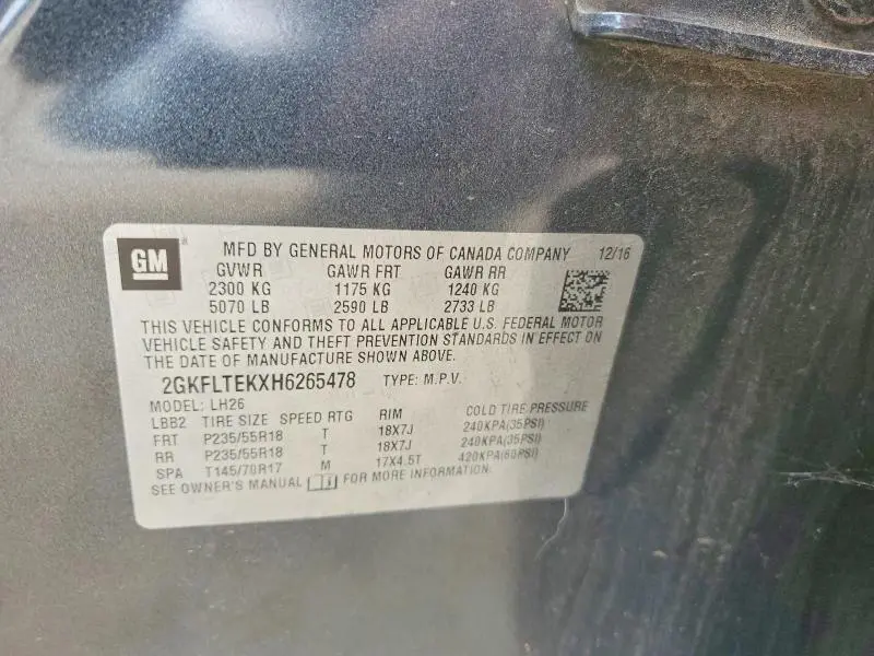 2017 GMC TERRAIN SLE  