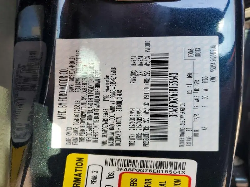 2014 FORD FUSION S  