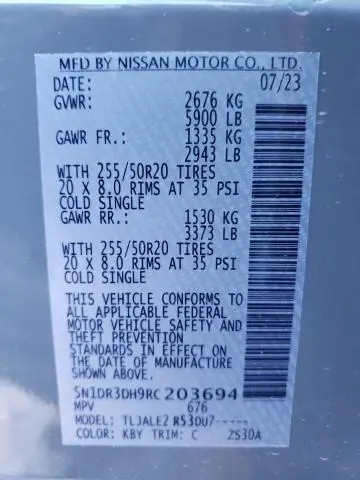 2024 NISSAN PATHFINDER PLATINUM  