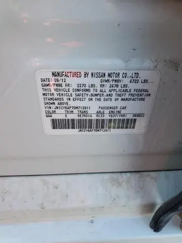 2013 INFINITI G37 BASE  