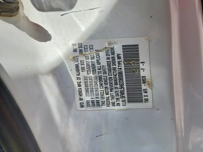 2013 HONDA ODYSSEY EXL  