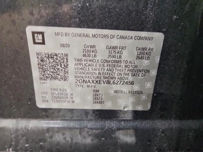 2020 CHEVROLET EQUINOX PREMIER  