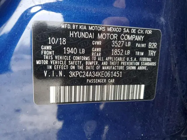 2019 HYUNDAI ACCENT SE  