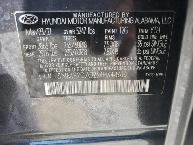 2021 HYUNDAI SANTA FE SEL  