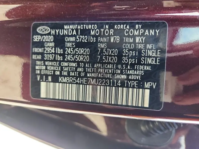 2021 HYUNDAI PALISADE LIMITED  