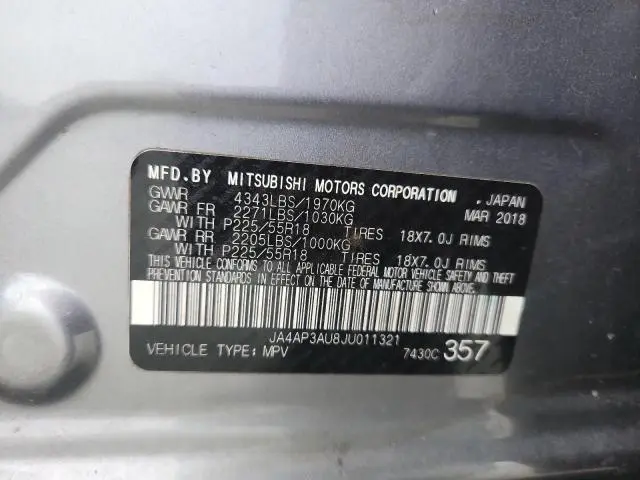 2018 MITSUBISHI OUTLANDER SPORT ES