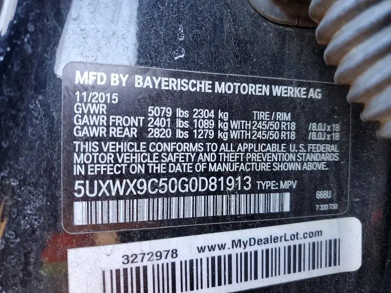 2016 BMW X3 XDRIVE28I  