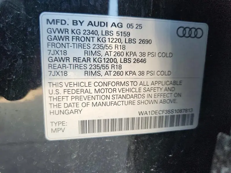 2025 AUDI Q3 PREMIUM S LINE 45  
