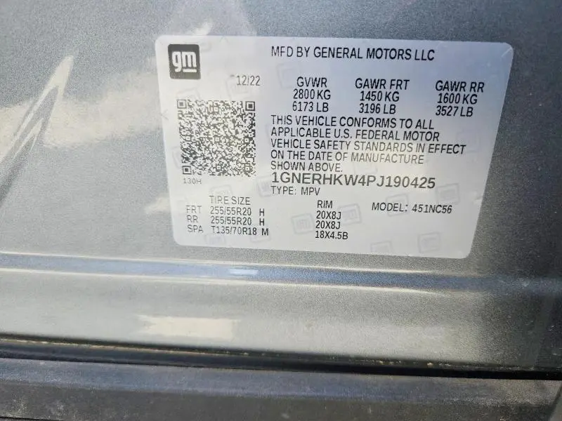 2023 CHEVROLET TRAVERSE LT  
