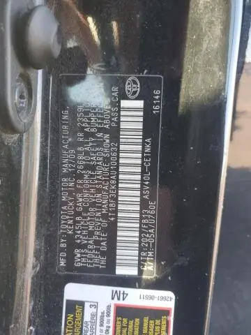 2010 TOYOTA CAMRY BASE  
