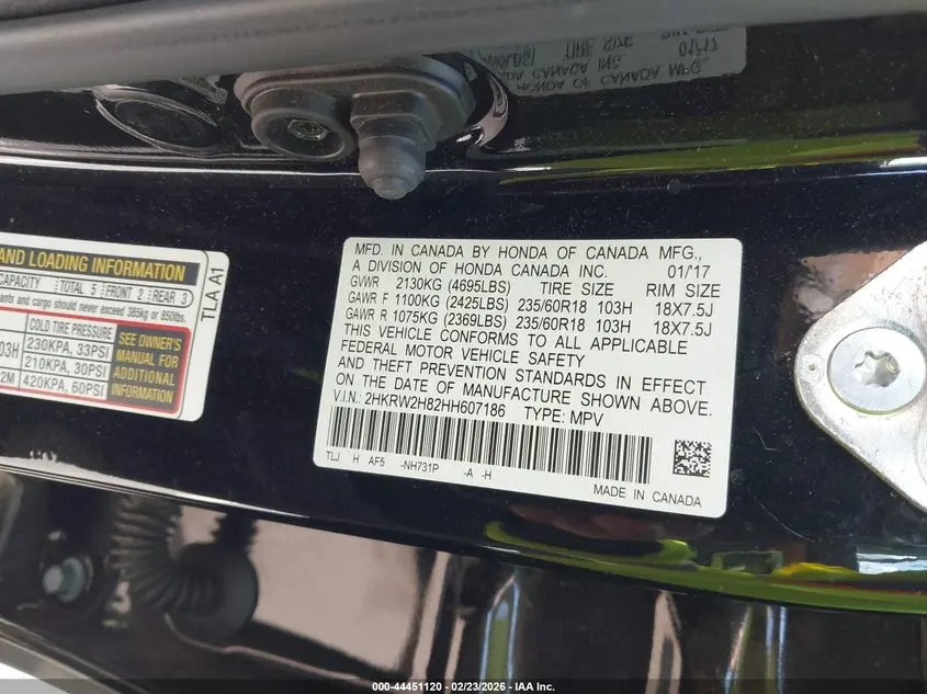 2017 HONDA CR-V EX-L/EX-L NAVI