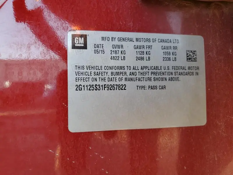 2015 CHEVROLET IMPALA LT  