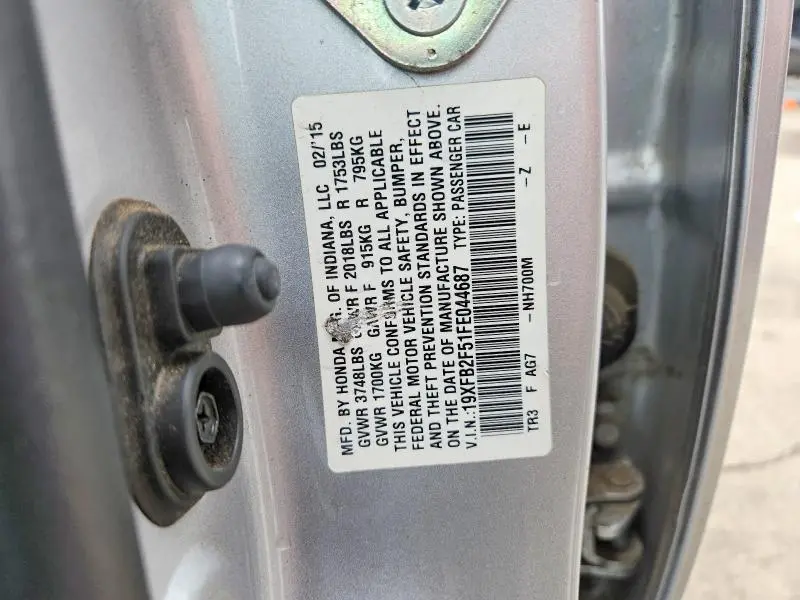 2015 HONDA CIVIC LX  