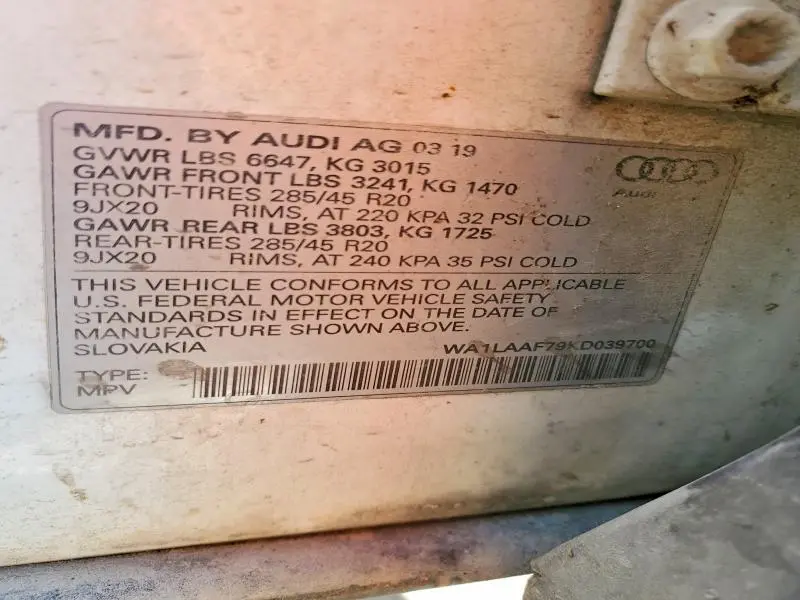 2019 AUDI Q7 PREMIUM PLUS  