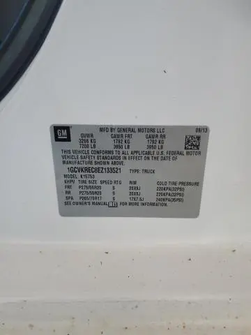 2014 CHEVROLET SILVERADO K1500 LT  