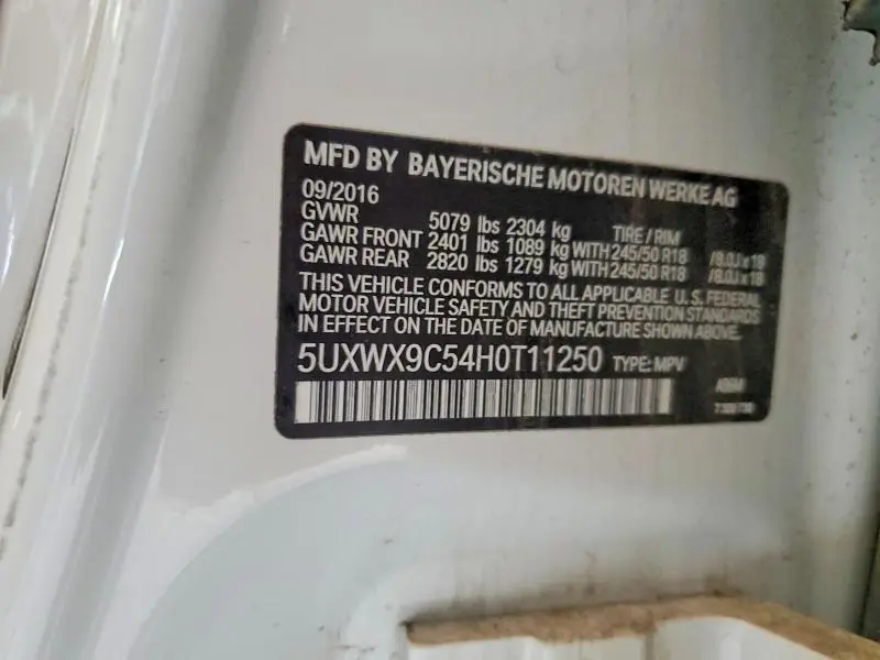 2017 BMW X3 XDRIVE28I  