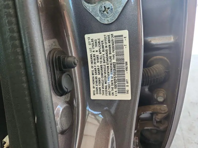 2013 HONDA CIVIC LX  