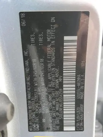 2018 TOYOTA HIGHLANDER SE  