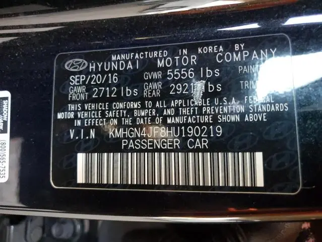 2017 GENESIS G80 ULTIMATE  