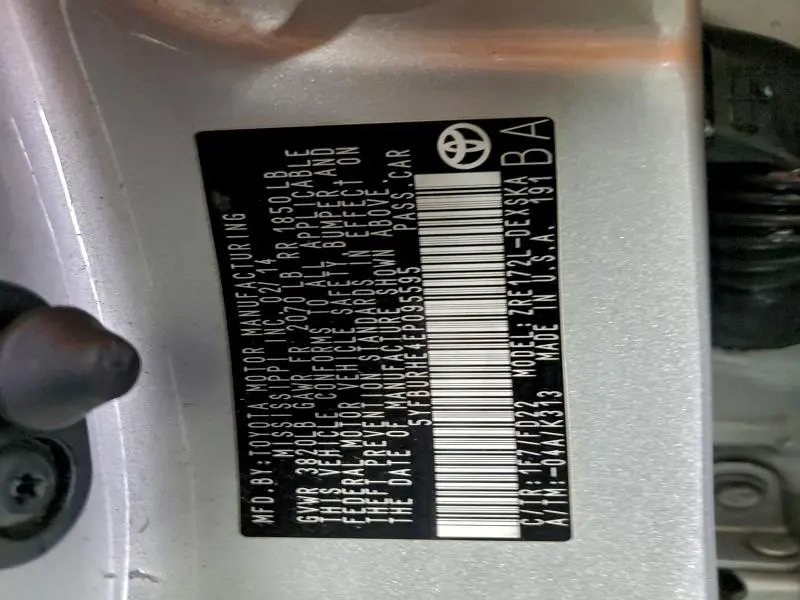 2014 TOYOTA COROLLA L  