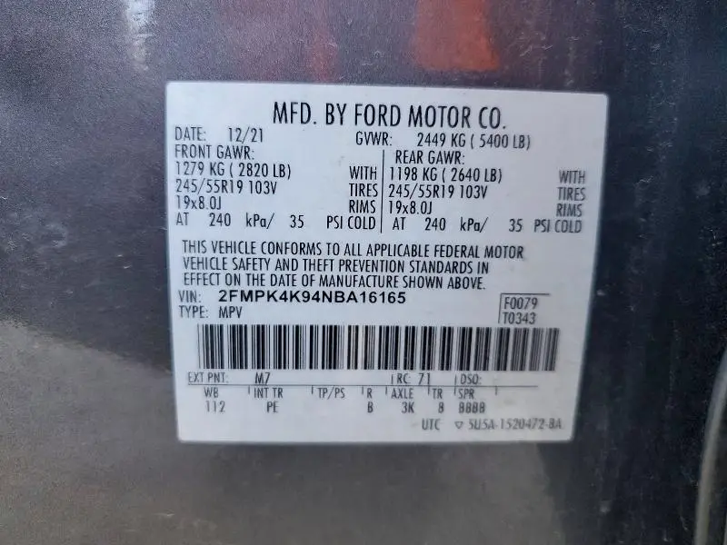 2022 FORD EDGE TITANIUM  