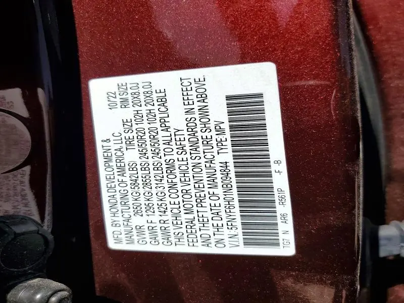 2022 HONDA PILOT ELITE  