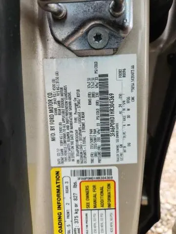 2017 FORD FUSION SE  