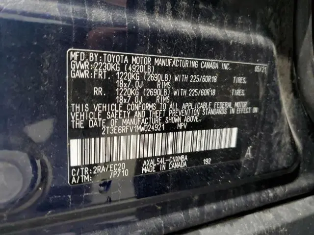 2021 TOYOTA RAV4 XSE  