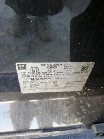 2017 CHEVROLET TAHOE K1500 LT  