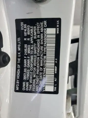 2020 HONDA CIVIC SPORT  