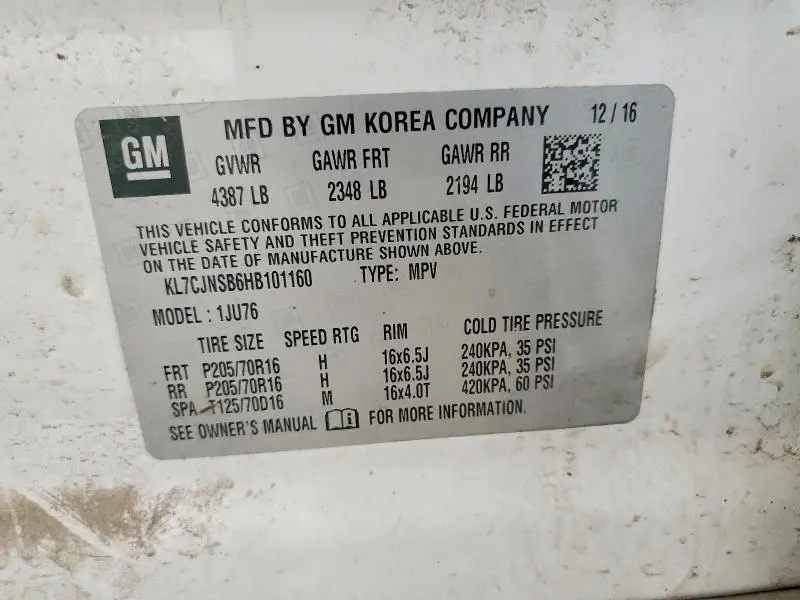 2017 CHEVROLET TRAX LS  