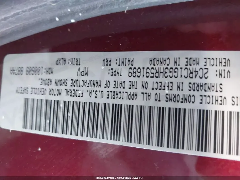 2017 CHRYSLER PACIFICA LIMITED