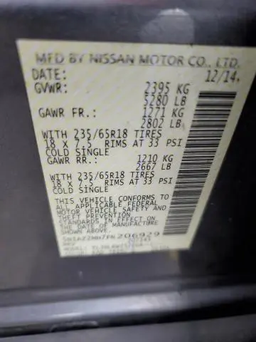 2015 NISSAN MURANO S  