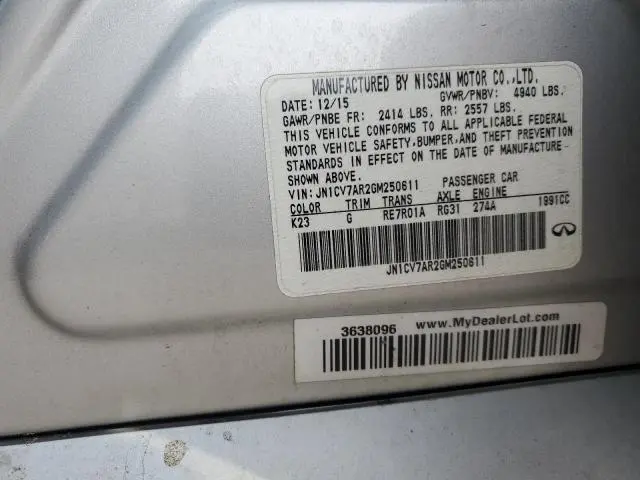 2016 INFINITI Q50 BASE  