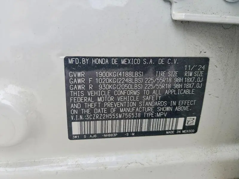 2025 HONDA HR-V SPORT  