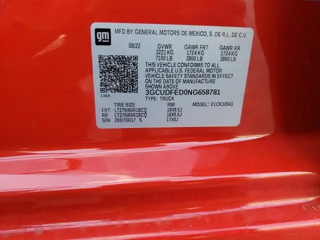 2022 CHEVROLET SILVERADO K1500 LT TRAIL BOSS  