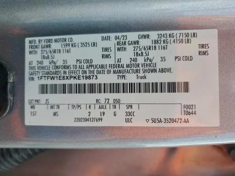 2023 FORD F150 SUPERCREW  