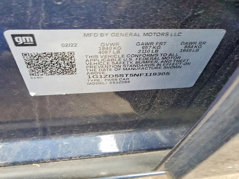 2022 CHEVROLET MALIBU LT  