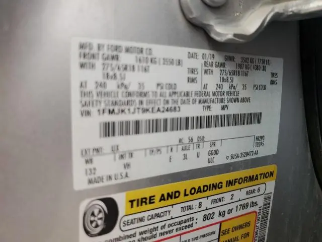 2019 FORD EXPEDITION MAX XLT  