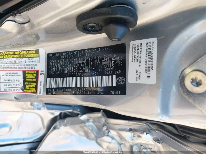 2024 TOYOTA CAMRY LE