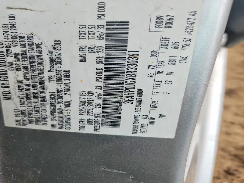 2011 FORD FUSION SEL  