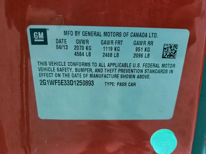 2013 CHEVROLET IMPALA LS  