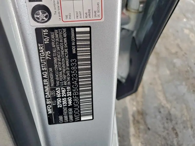 2016 MERCEDES-BENZ S 550 4MATIC  