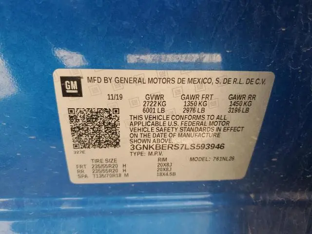 2020 CHEVROLET BLAZER RS  