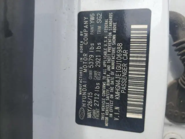 2016 HYUNDAI GENESIS 3.8L  