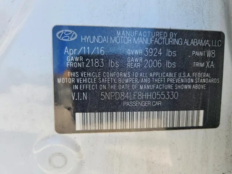 2017 HYUNDAI ELANTRA LIMITED  
