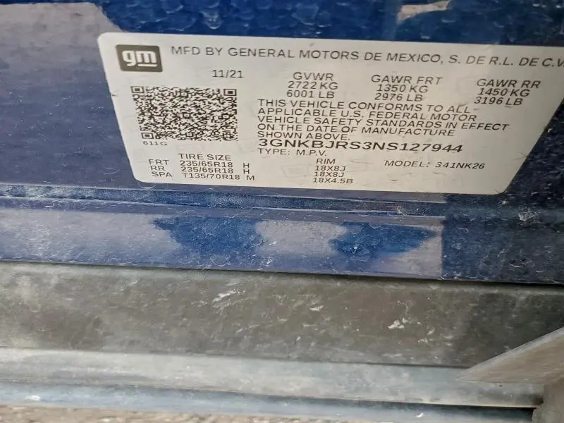 2022 CHEVROLET BLAZER 3LT  