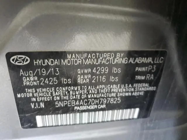 2013 HYUNDAI SONATA GLS  
